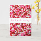 Carte Sprinkings d'anniversaire (Fleur jaune)