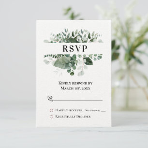 CARTE SPRINTEMPS BEAUTY BOTANICAL GREENERY RSVP