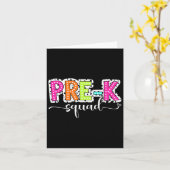 Carte Squad pré-k Retour À L'École Points Dalmatiens (Fleur jaune)