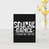 Carte Square dancing square dance is calling and i must (Fleur jaune)