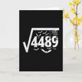 Carte Square Root 4489 Funny Halloween Meme 67 Math Teac (Fleur jaune)