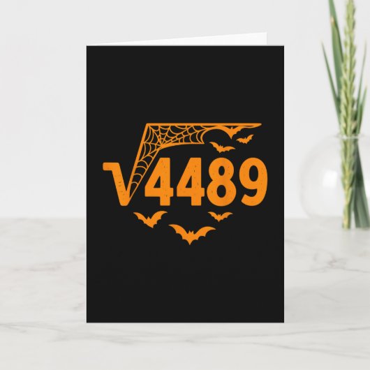 Carte Square Root 4489 Funny Halloween Meme 67 Math Teac (Devant)