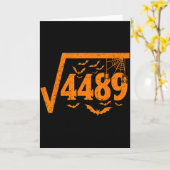 Carte Square Root 4489 Funny Halloween Meme 67 Math Teac (Fleur jaune)