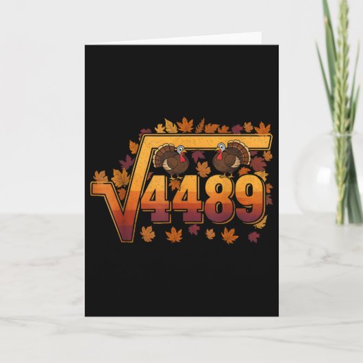 Carte Square Root 4489 Funny Thanksgiving Meme 67 Math T (Devant)