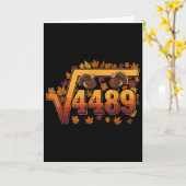 Carte Square Root 4489 Funny Thanksgiving Meme 67 Math T (Fleur jaune)