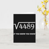 Carte Square Root Of 4489 If You Know You Know Math 67th (Fleur jaune)