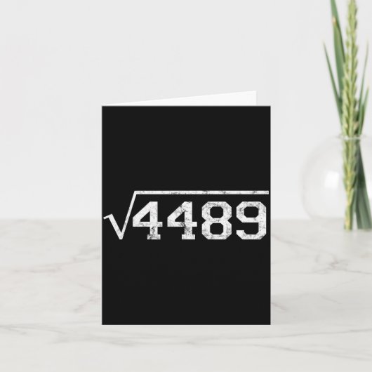 Carte Square Root Of 4489 Slang Math Teacher Six Seven 6 (Devant)