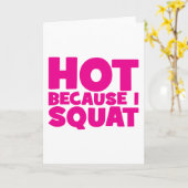 Carte Squat - Hot parce que je Squat, Entraînement Drôle (Fleur jaune)
