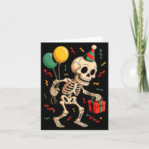 Carte Squelette Anniversaire Drôle Joyeux Halloween Anni