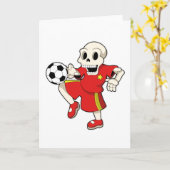 Carte Squelette aux Sports de Football (Fleur jaune)