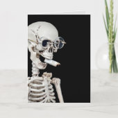 Carte Squelette avec cigarette (Devant)