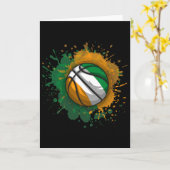 Carte Squelette avec le drapeau de la Côte d'Ivoire (Fleur jaune)