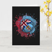 Carte Squelette avec le drapeau des Fidji  (Fleur jaune)