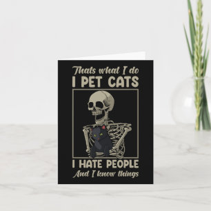 Carte Squelette Chat Kitten Lover Grumpy Crâne Kitty Pet