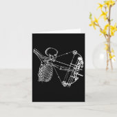 Carte Squelette cool Avec Crâne Bow Tir à l'arc Cadeau d (Fleur jaune)