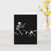 Carte Squelette courant Inter à poil court allemand Hall (Fleur jaune)