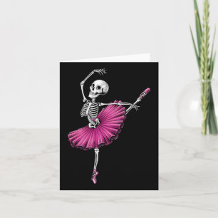 Carte Squelette Danse Amoureux de Ballet Halloween Épouv