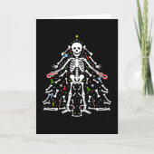 Carte Squelette d'arbre de Noël joyeux (Devant)