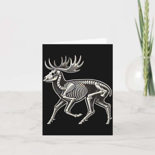 Carte Squelette de cerf Halloween (Devant)