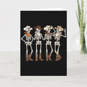 Carte Squelette de danse de cheval de bottes Western Cou
