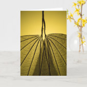 Carte Squelette de feuille (Fleur jaune)