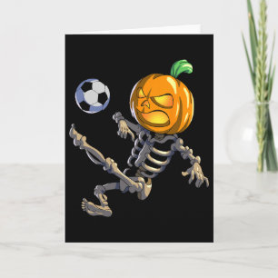Carte Squelette de football Halloween Hommes Garçons Foo