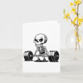 Carte Squelette de l'entraînement Deadlifter Funny Gym L (Fleur jaune)