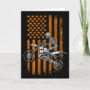 Carte Squelette de moto cross Halloween hommes garçons F