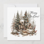 Carte Squelette de Noël avec arbre de Noël (Devant)