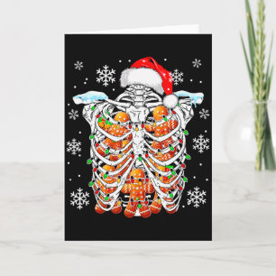 Carte Squelette de Père Noël Cage thoracique Radiographi