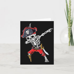 Carte Squelette de pirate Dabbing