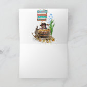 CARTE SQUELETTE DE PIRATE DANS UN TONNEAU (Intérieur)