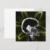 Carte Squelette de smartphone à fleur fractale à rayons  (Devant / Derrière)