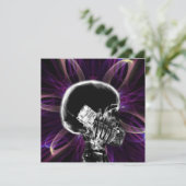 Carte Squelette de smartphone à fleur fractale à rayons  (Debout devant)