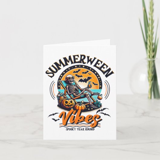 Carte Squelette de Summerween épouvantable toute l'année (Devant)