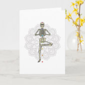 Carte Squelette de yoga (Fleur jaune)