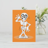 Carte Squelette d'Halloween Animé (Debout devant)