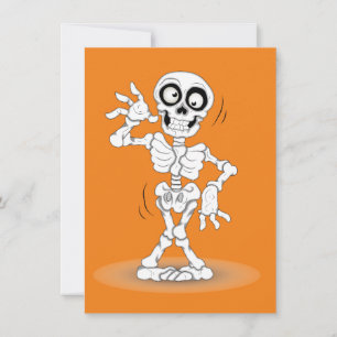 Carte Squelette d'Halloween Animé