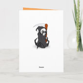 Carte Squelette d'Halloween Animé (Dos)