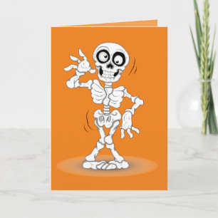 Carte Squelette d'Halloween Animé