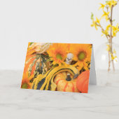 Carte Squelette drôle, Citrouille, Tournesol, Halloween (Fleur jaune)