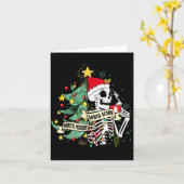 Carte Squelette Drôle de Cacao Chaud Un Peu Joyeux Un Pe (Fleur jaune)