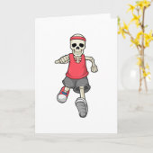 Carte Squelette en course avec bandeau (Fleur jaune)