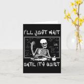 Carte Squelette Enseignant Halloween Je vais juste atten (Fleur jaune)