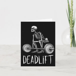 Carte Squelette Entraînement Halloween Poids Lifting Fit