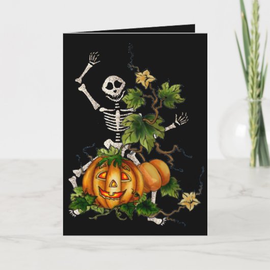 Carte SQUELETTE et JACK HEUREUX par SHARON SHARPE (Devant)