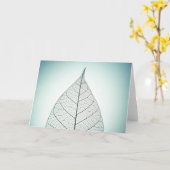 Carte Squelette Feuille verte (Fleur jaune)