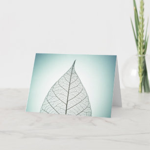 Carte Squelette Feuille verte