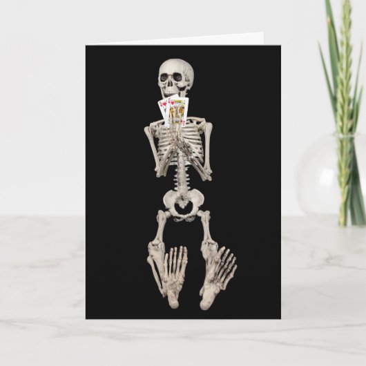 Carte Squelette Halloween Mariage Anniversaire (Devant)