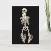 Carte Squelette Halloween Mariage Félicitations (Devant)